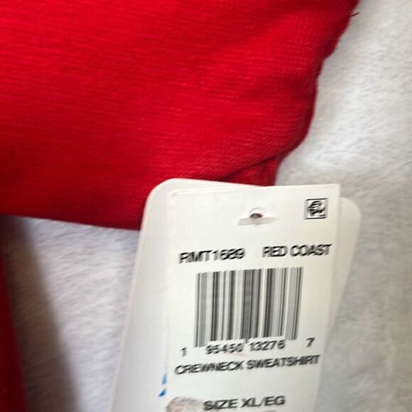 Russell Athletic Solid Color Fleece CrewNeck pullover Red Sweatshirt NWT‎ Men XL - Picture 5 of 6